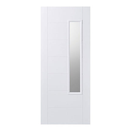 White Newbury Glazed GRP Door