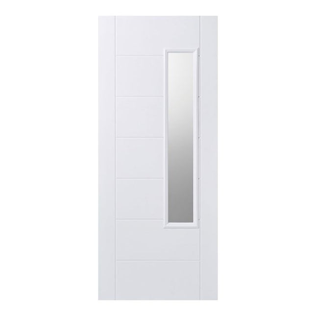 White Newbury Glazed GRP Door