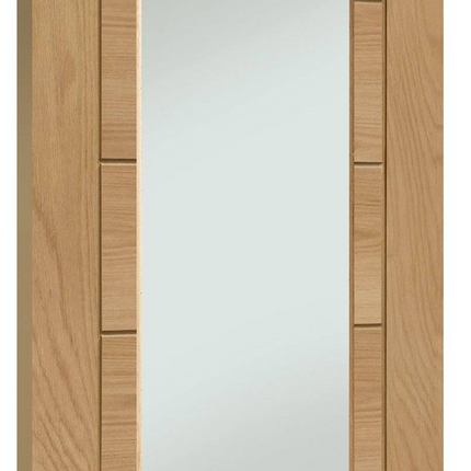 Oak Palermo Essential 1 Light Clear Glazed Pre-Finished Door