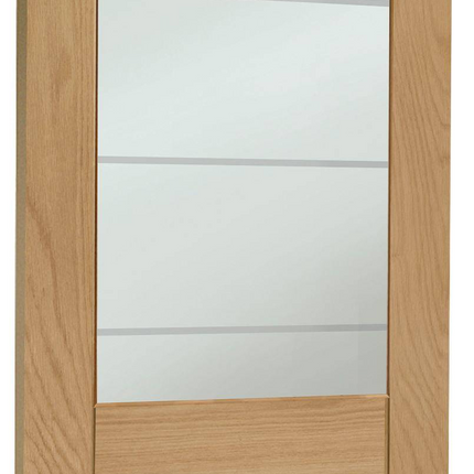 Oak Palermo Essential 2XG Clear Etched Glass Pre-Finished Door