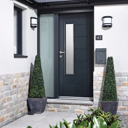 Grey Newbury Glazed GRP Door