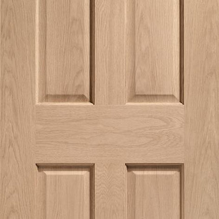 Oak Victorian 4 Panel Unfinished Door