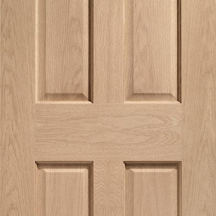 Oak Victorian 4 Panel Unfinished FD30 Fire Door