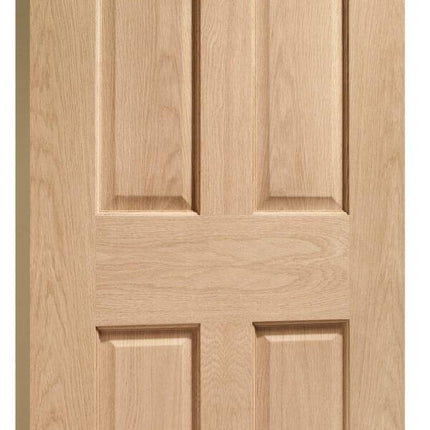 Oak Victorian 4 Panel Unfinished FD30 Fire Door