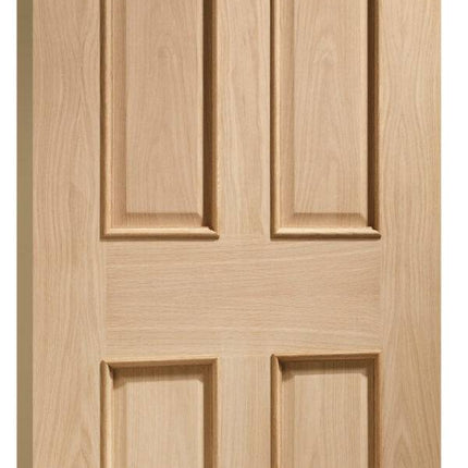 Oak Victorian 4 Panel With Raised Mouldings Unfinished FD30 Fire Door