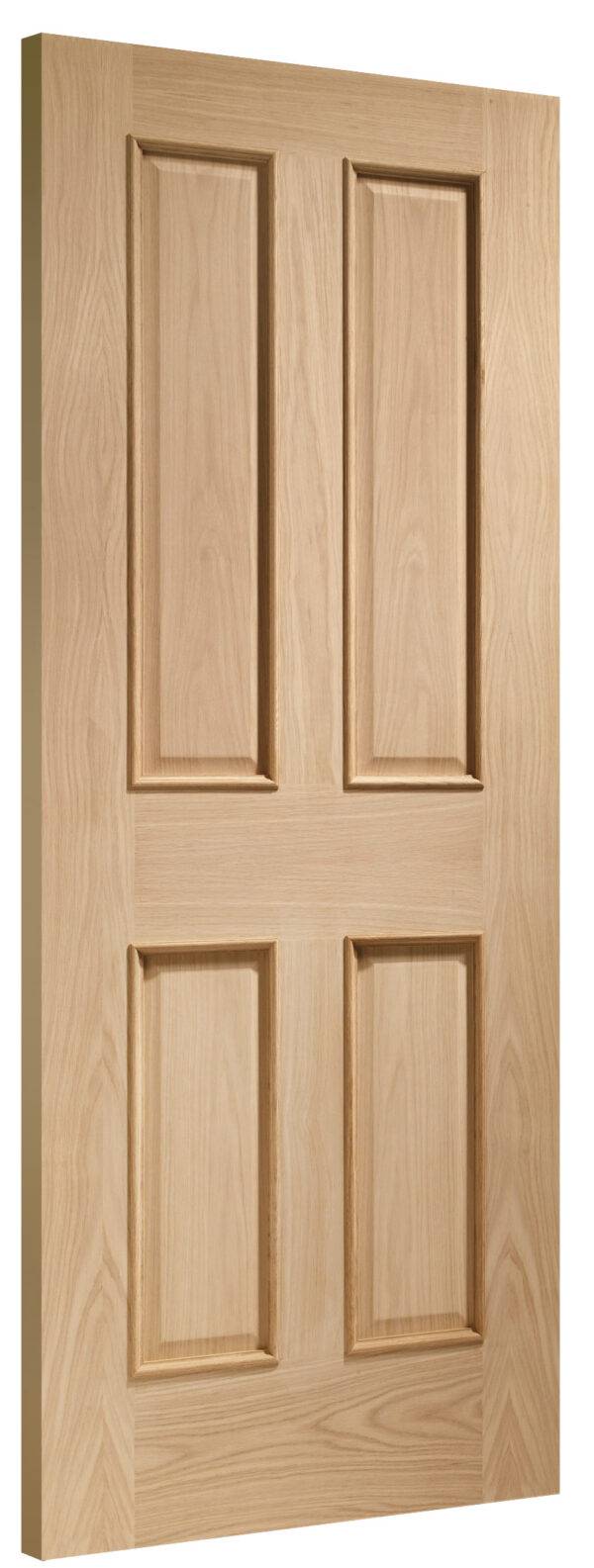 Oak Victorian 4 Panel With Raised Mouldings Unfinished FD30 Fire Door