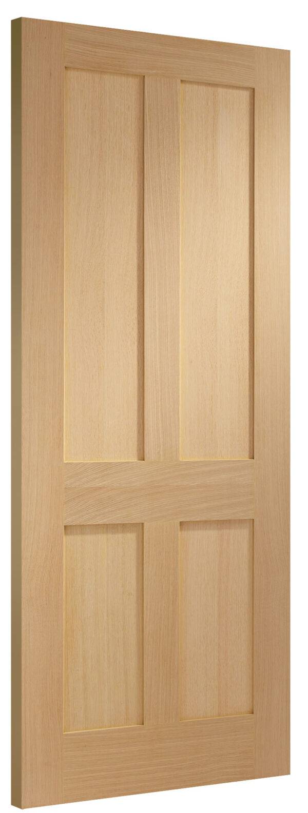 Oak Victorian Shaker 4 Panel Unfinished Door