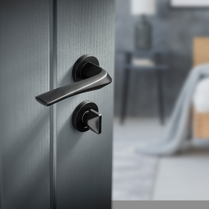 Draco Matt Black Privacy Handle Hardware Pack
