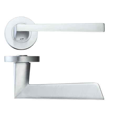 Lyra Satin Chrome Privacy Handle Hardware Pack