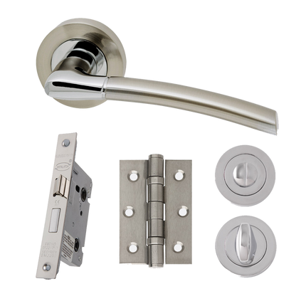 Mercury Silver Privacy Handle Hardware Pack