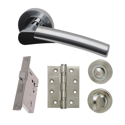 Neptune Silver Privacy Handle Hardware Pack