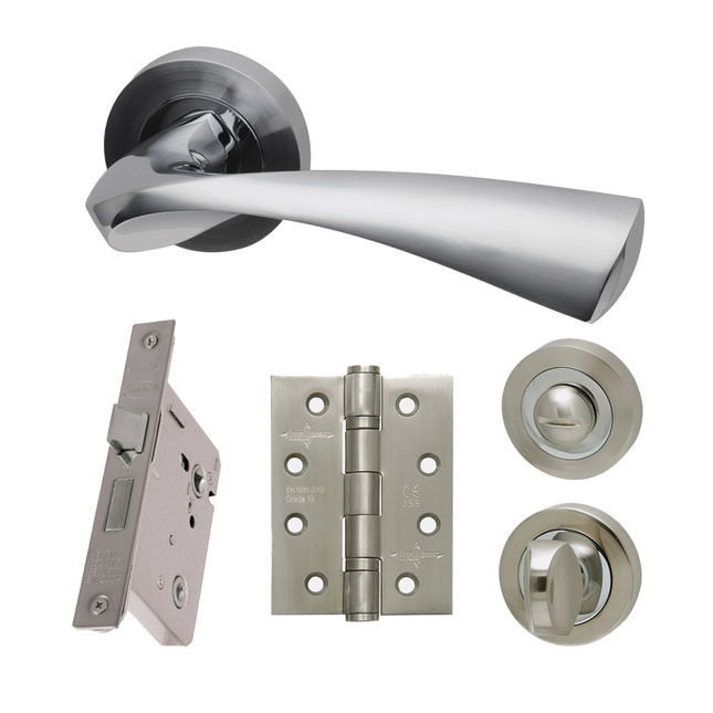 Pluto Silver Privacy Handle Hardware Pack