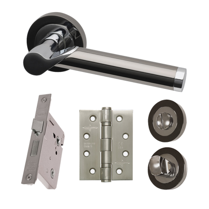 Polaris Black/Silver Privacy Handle Hardware Pack