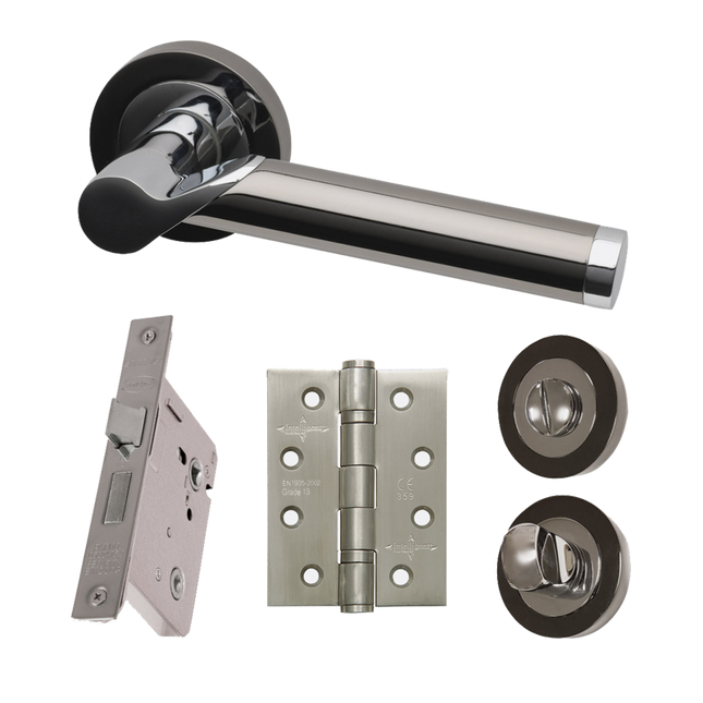 Polaris Black/Silver Privacy Handle Hardware Pack