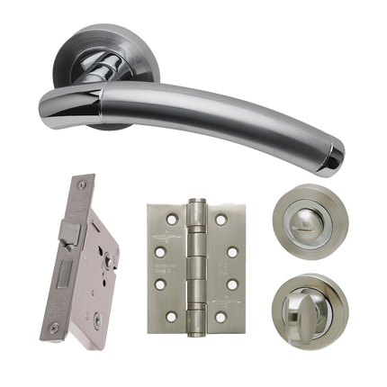 Saturn Silver Privacy Handle Hardware Pack