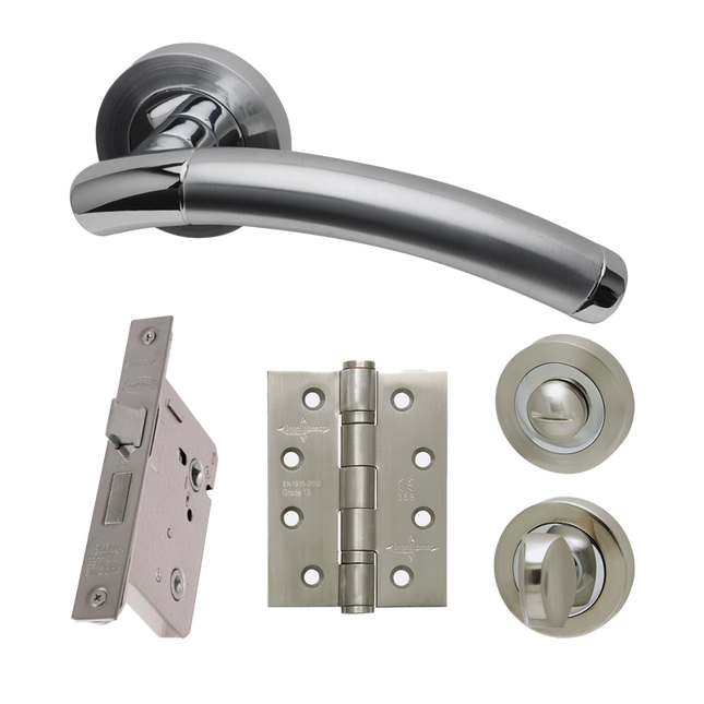 Saturn Silver Privacy Handle Hardware Pack
