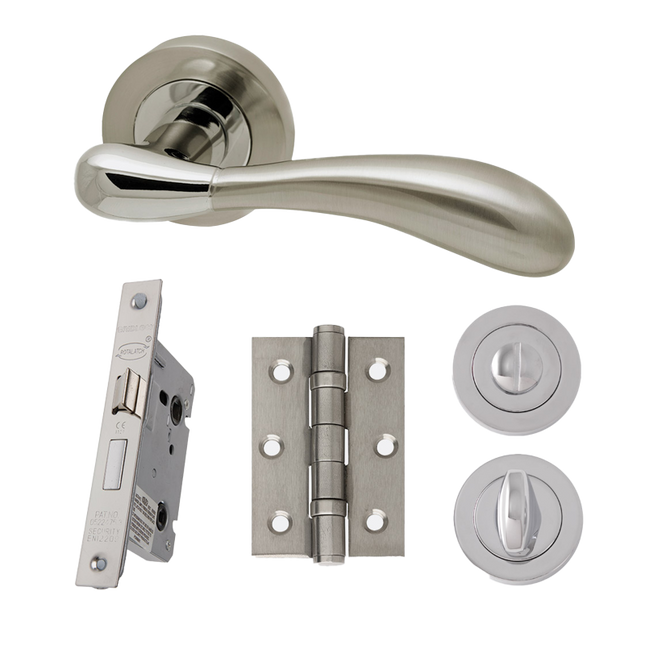Venus Silver Privacy Handle Hardware Pack