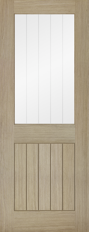 Light Grey Belize Clear Glazed 1L Pre-Finished Door