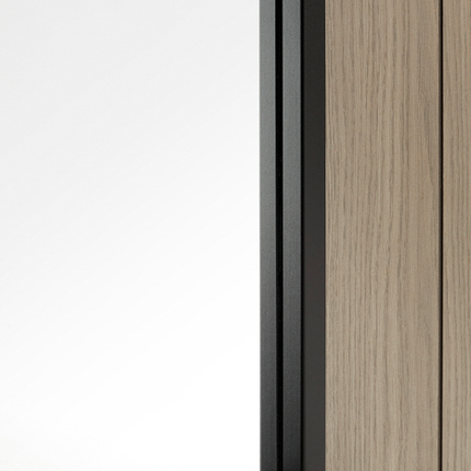 Light Grey Laminate Monaco Clear Glazed Pre-Finished Door