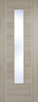 Light Grey Laminate Vancouver Clear Glazed Pre-Finished Door