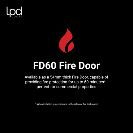 Oak Belize Unfinished FD60 Fire Door