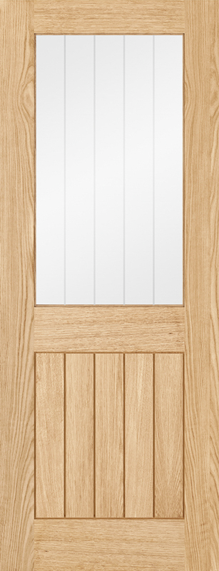 Oak Belize Clear Glazed 1L Pre-Finished Door
