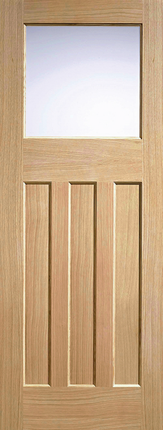 Oak DX30's Style Frosted Glazed 1L Unfinished Door