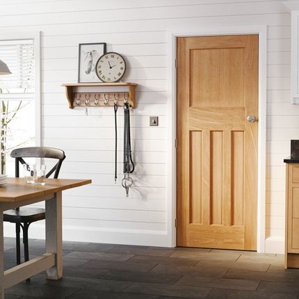 Oak DX30's Style Unfinished Door