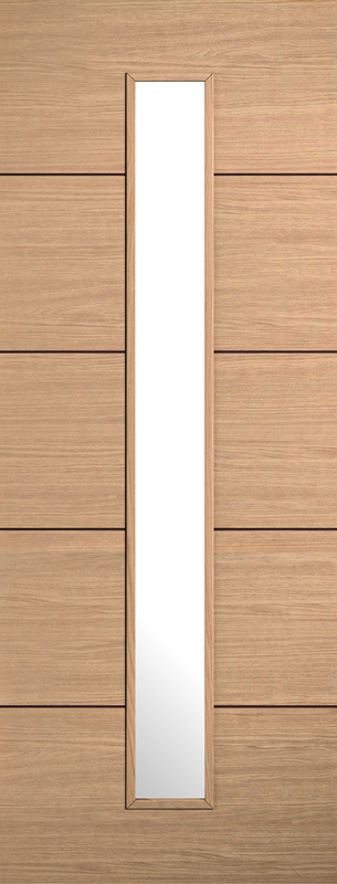 Oak Lille Clear Glazed 1L Pre-Finished Door