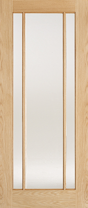 Oak Lincoln Clear Glazed 3L Pre-Finished Door
