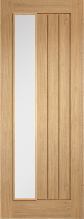 Oak Mexicano Clear Glazed Offset Pre-Finished Door – Desire Doors