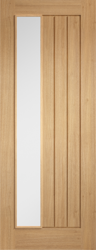 Oak Mexicano Clear Glazed Offset Pre-Finished Door