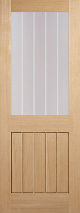 Oak Mexicano Clear Glazed Half Light Door