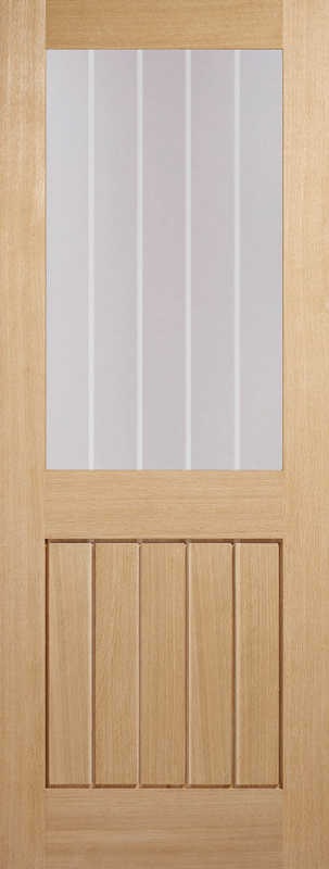 Oak Mexicano Clear Glazed Half Light Door