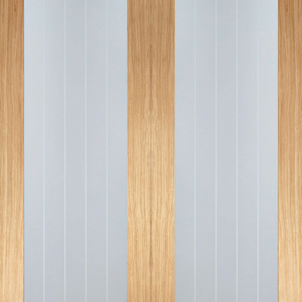 Unfinished Oak Mexicano Clear Glazed Door Pair