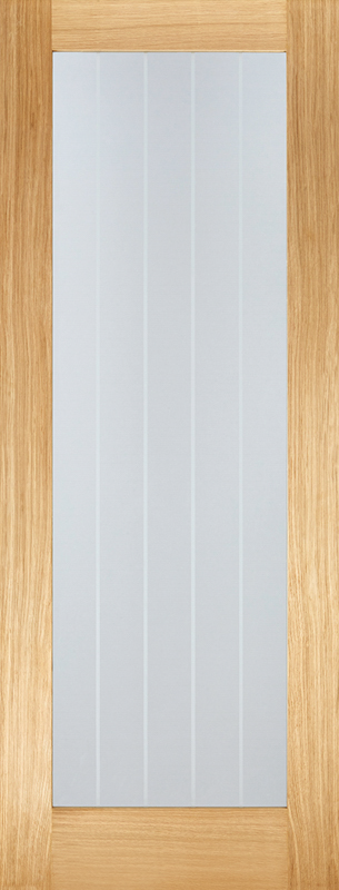 Oak Mexicano Pattern 10 Clear Glazed Pre-Finished FD30 Fire Door