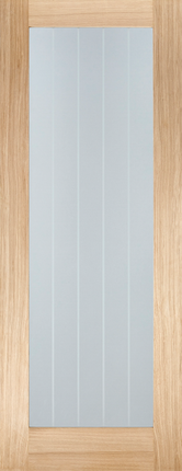 Oak Mexicano Pattern 10 Clear Glazed Unfinished Door