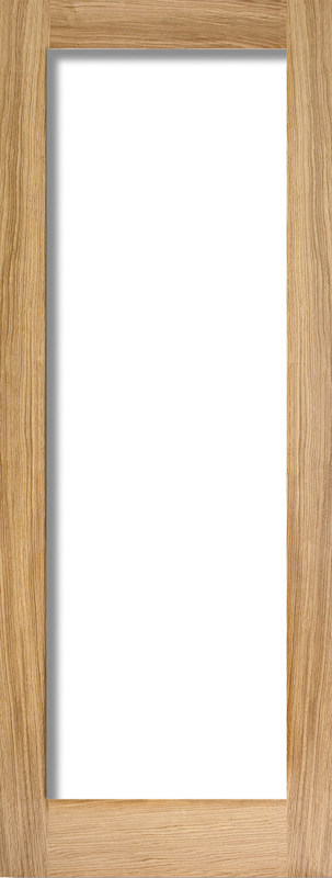 Oak Pattern 10 Clear Glazed 1L Unfinished FD30 Fire Door