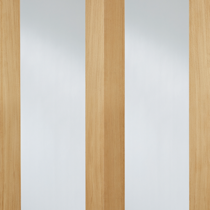 Unfinished Oak Pattern 20 Clear Glazed Door Pair