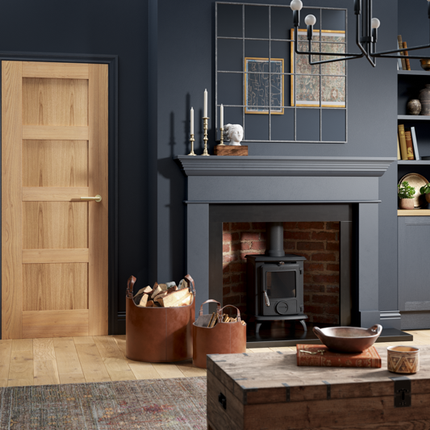 Oak Shaker 4P Pre-Finished FD30 Fire Door