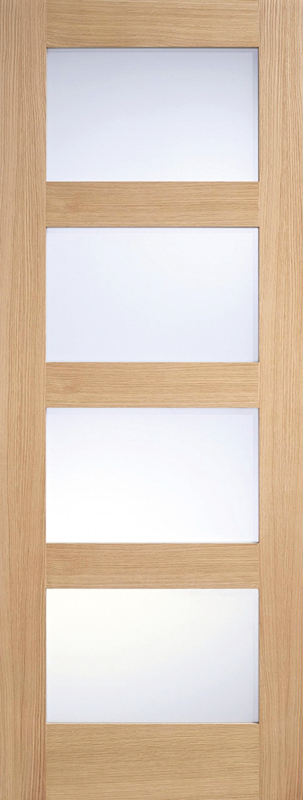 Oak Shaker Frosted Glazed 4L Pre-Finished Door