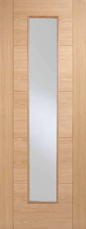 Oak Vancouver Clear Glazed Long Light Pre-Finished Door