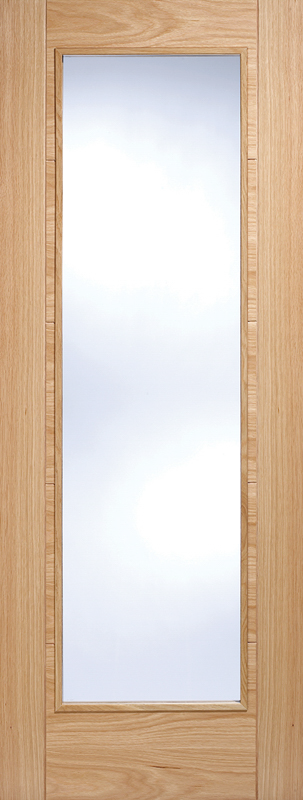 Oak Vancouver Pattern 10 Clear Glazed Pre-Finished Door