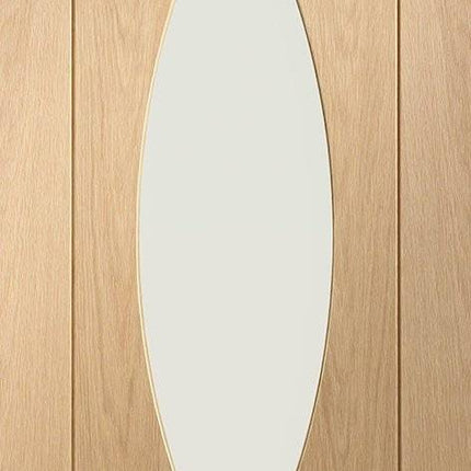 Oak Pesaro With Clear Glass Pre-Finished Door