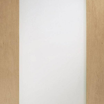 Oak Pattern 10 With Clear Glass Unfinished FD30 Fire Door