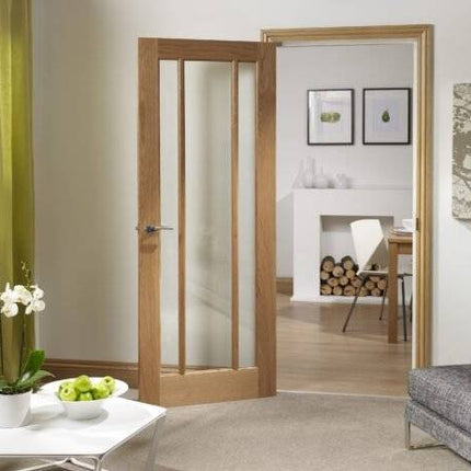 Oak Worcester With Clear Glass Pre-Finished Door