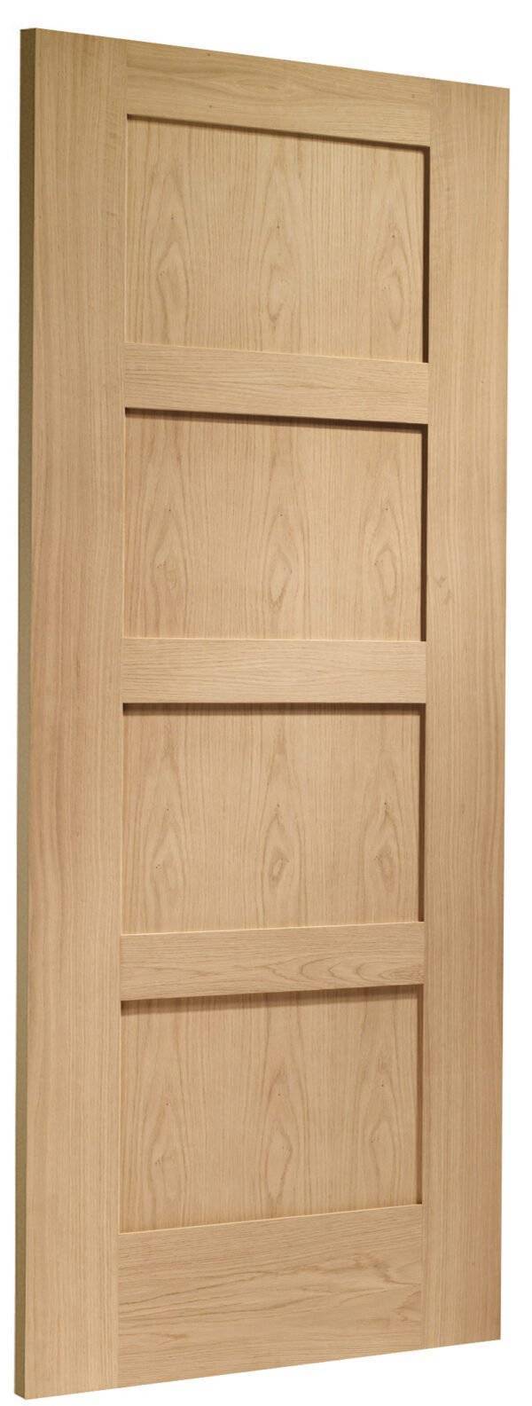 Oak Shaker 4 Panel Pre-Finished FD30 Fire Door