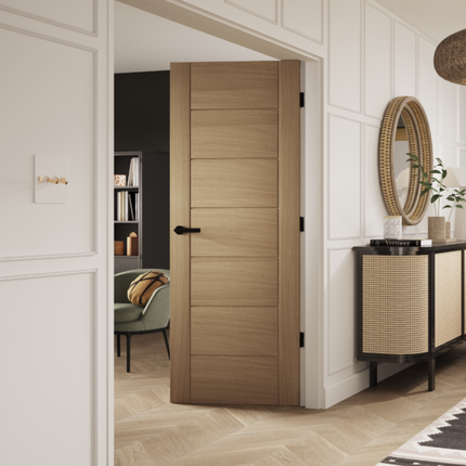 Oak Palermo Essential Unfinished FD30 Fire Door