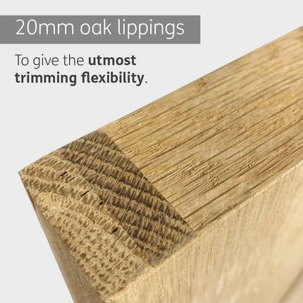 Oak Palermo Original 1 Light Wide Clear Glass Pre-Finished Door