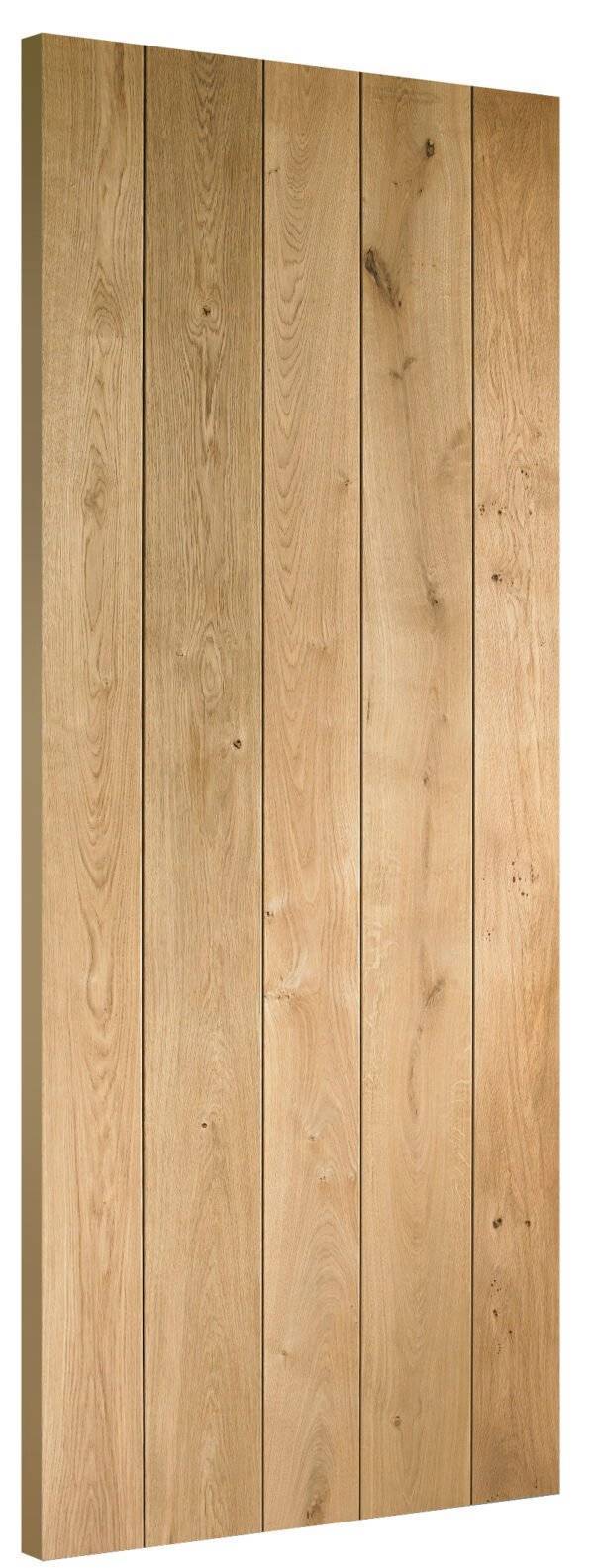 Oak Rustic Ledged Unfinished Door